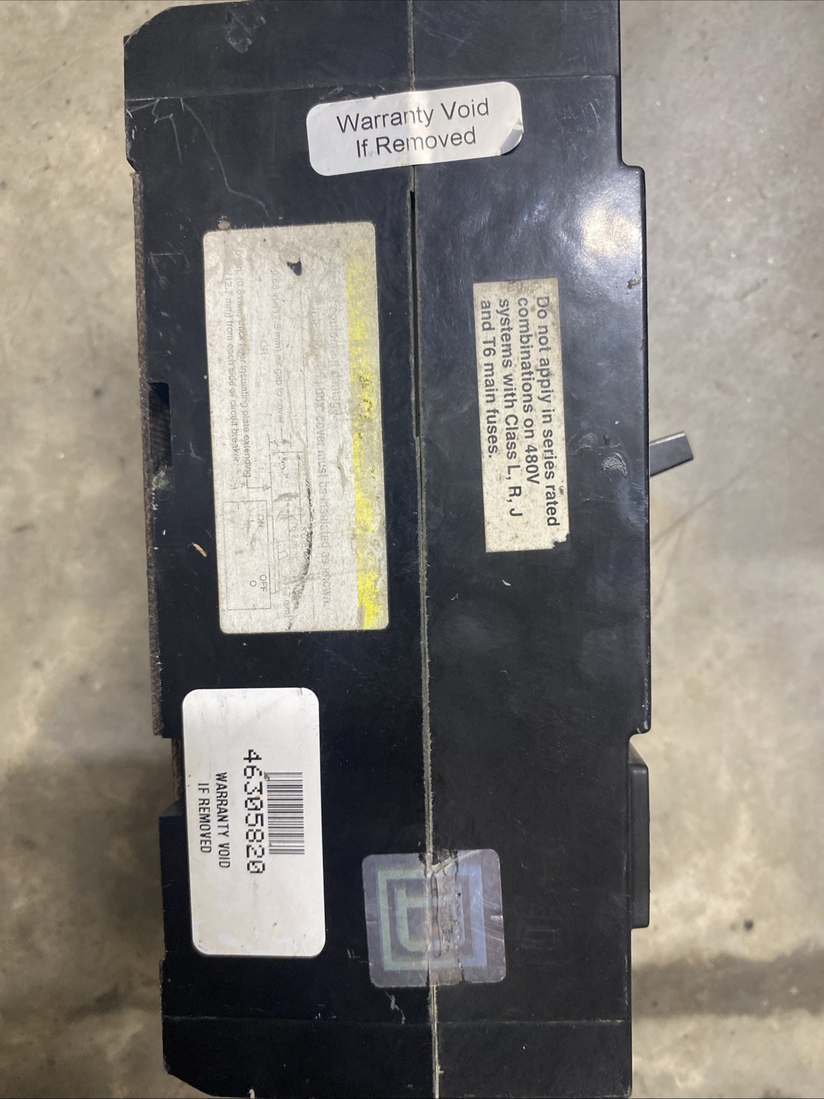SQUARE D KAL36175 Breaker 175 AMP Used