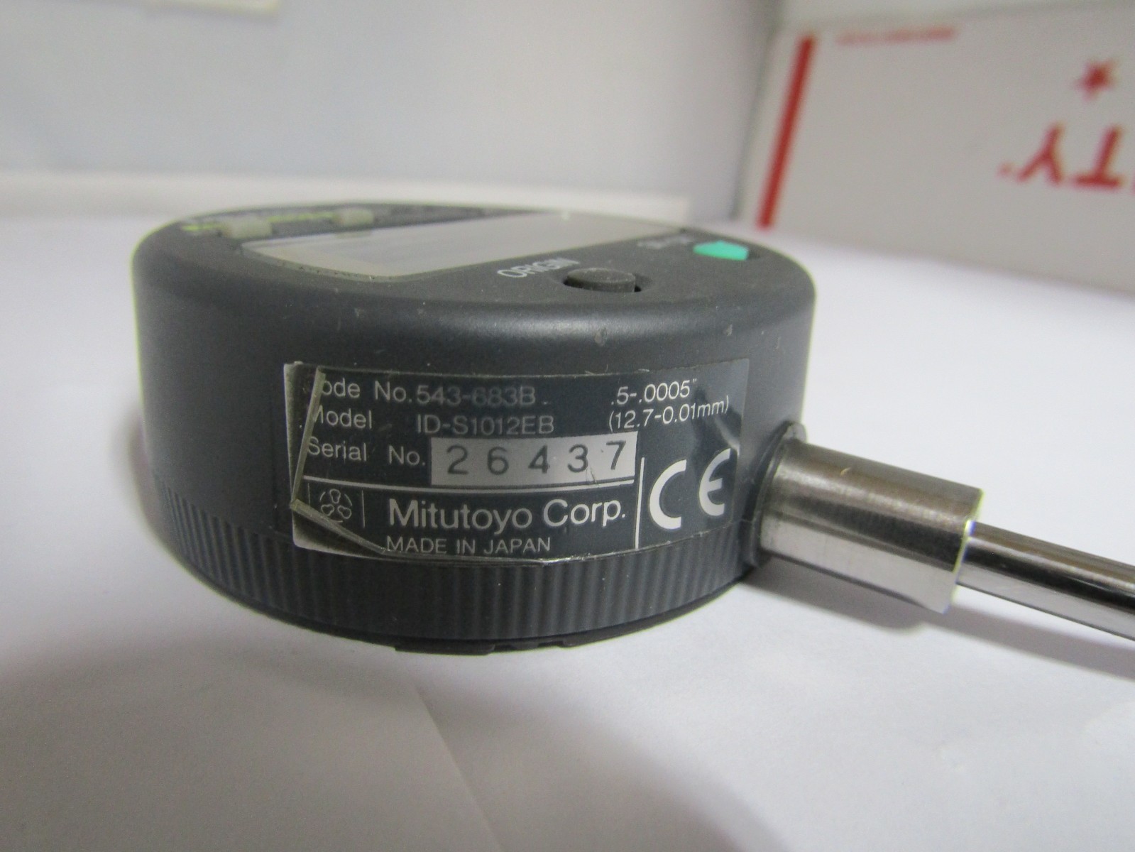 MITUTOYO 543-683B, Model ID-S1012EB Digital indicator Absolute, .500Travel .0005