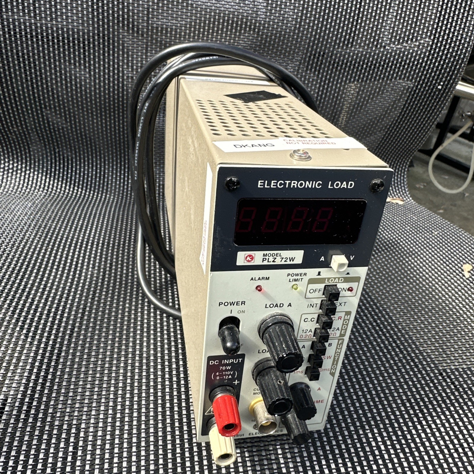 Kikusui PLZ72W DC Electronic Load 72W 4–110V 0–12A