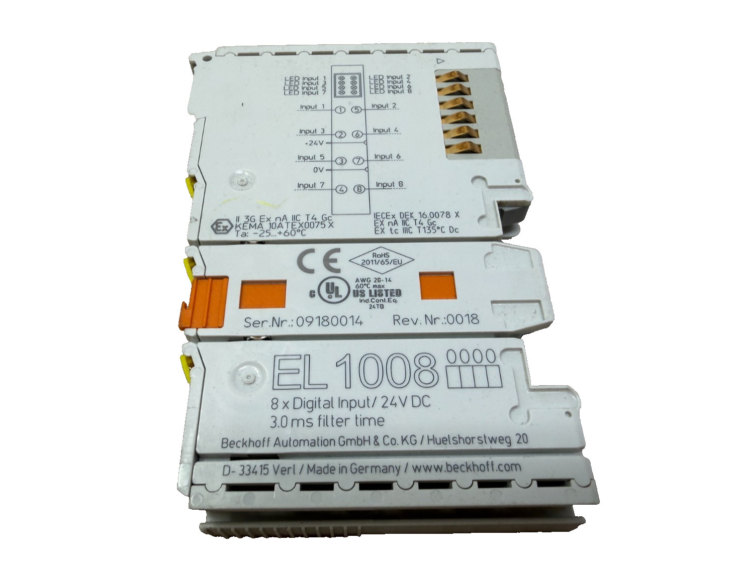 Beckhoff EL1008 Digital Input Terminal