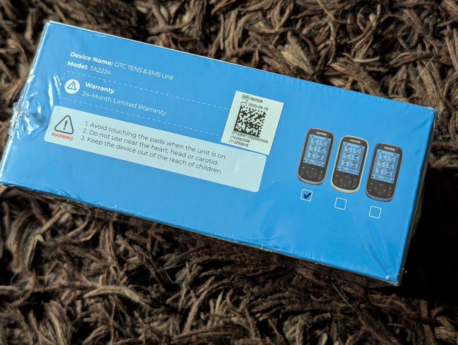AUVON TENS EMS Unit Muscle Stimulator for Pain Relief – 24 Modes TA2224