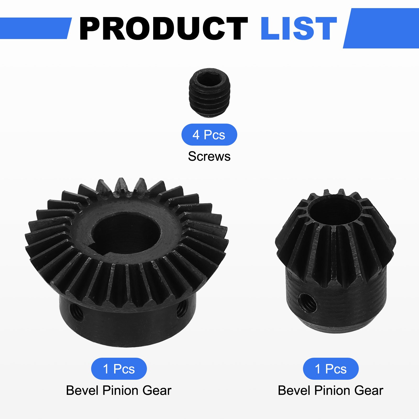 2pcs Tapered Gears 1.5m 1:2 (15T/30T) 10/15mm Shaft Hole
