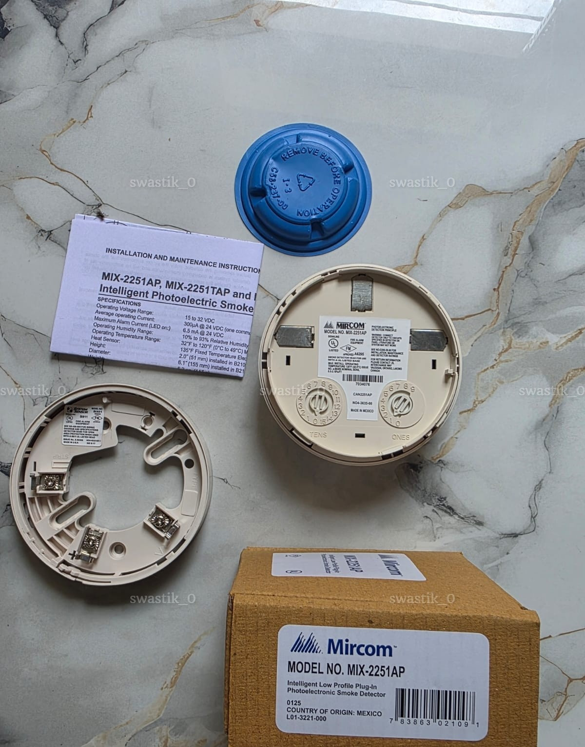 Mircom MIX 2251AP Advanced Protocol Photoelectric Smoke Detector Brand New USA