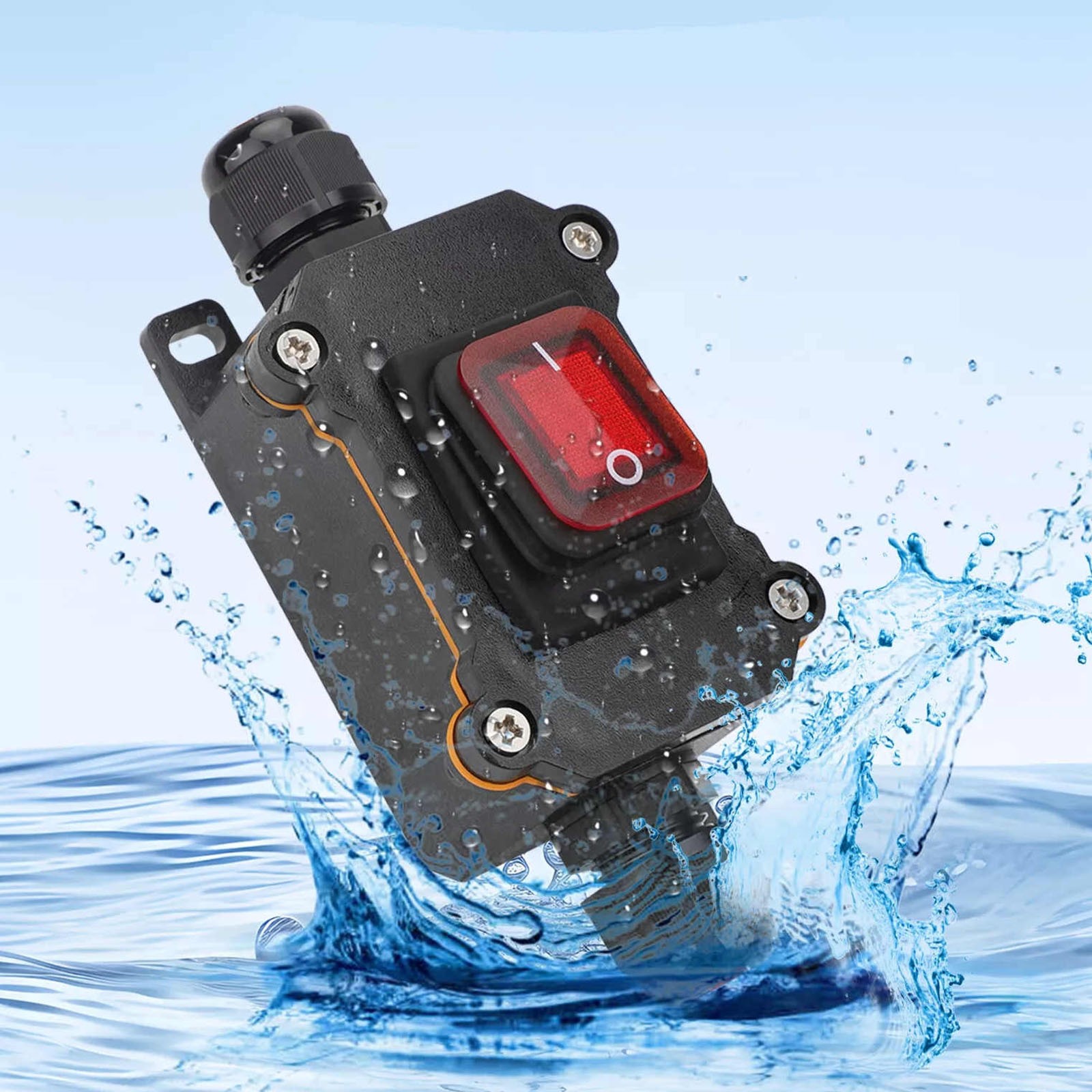 DC 12V-24V Inline Cord Switch IP67 Waterproof Outdoor ON/Off Toggle Switch