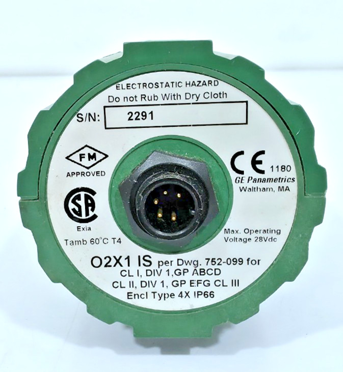 GE PANAMETRICS O2X1 IS PROCESS CONTROL INSTRUMENTATION 28VDC