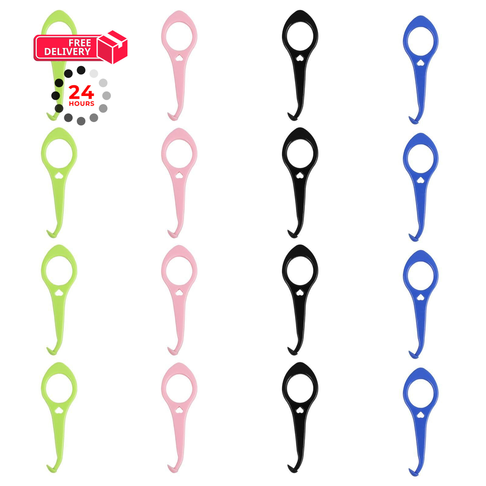 Clear aligner removal 2 Count (Pack of 1), dark blue + pink+green+black