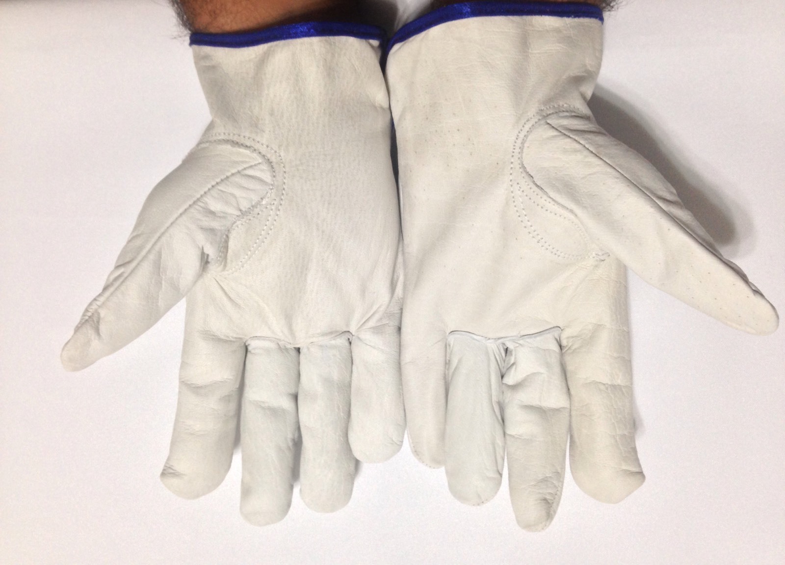 12 Pair Pack Cow Hide Grain Leather Driver, work ,safety golves Size (L)