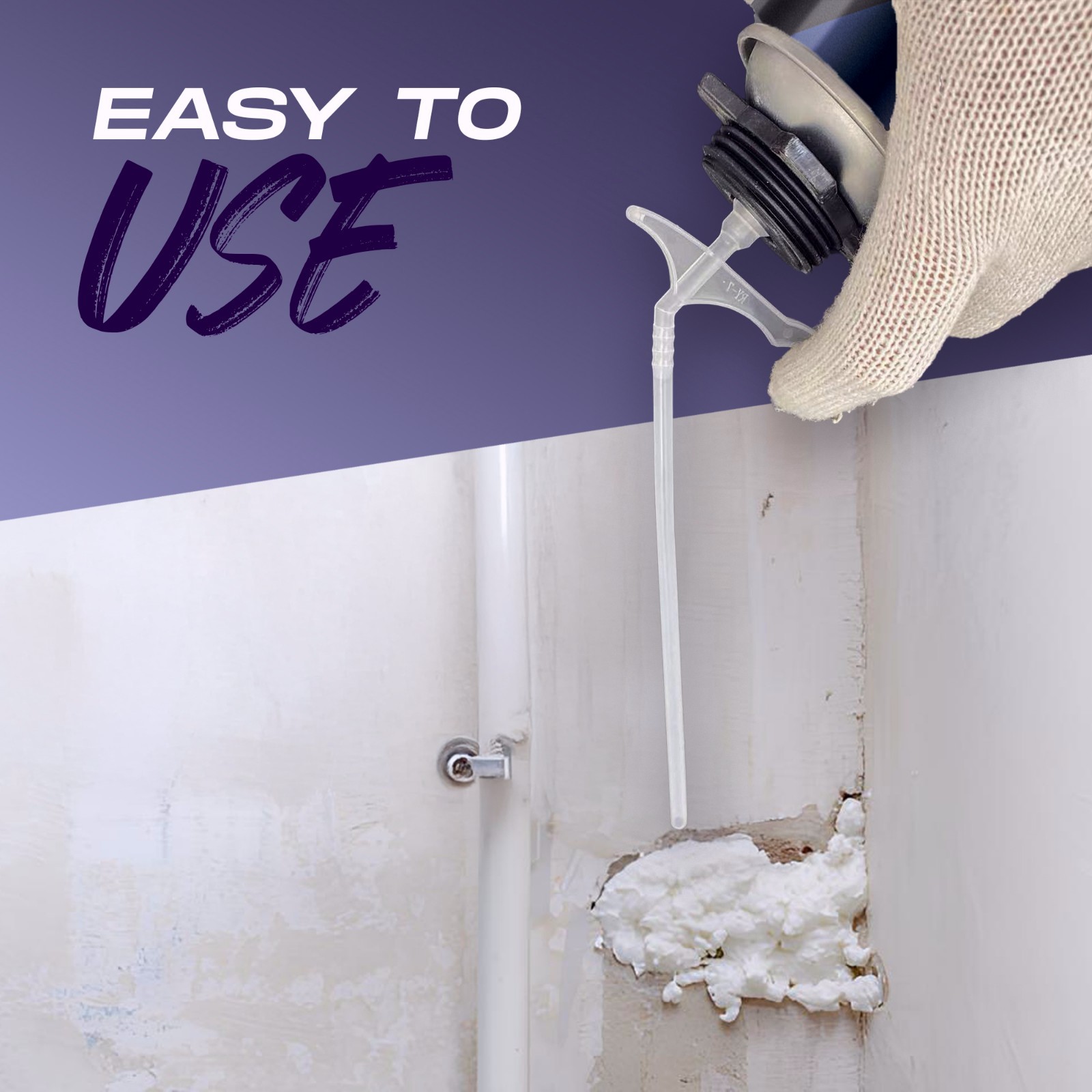 Spray Foam Replacement Tubes – Pack of 6, Insulating Foam Spray Nozzles for Gaps
