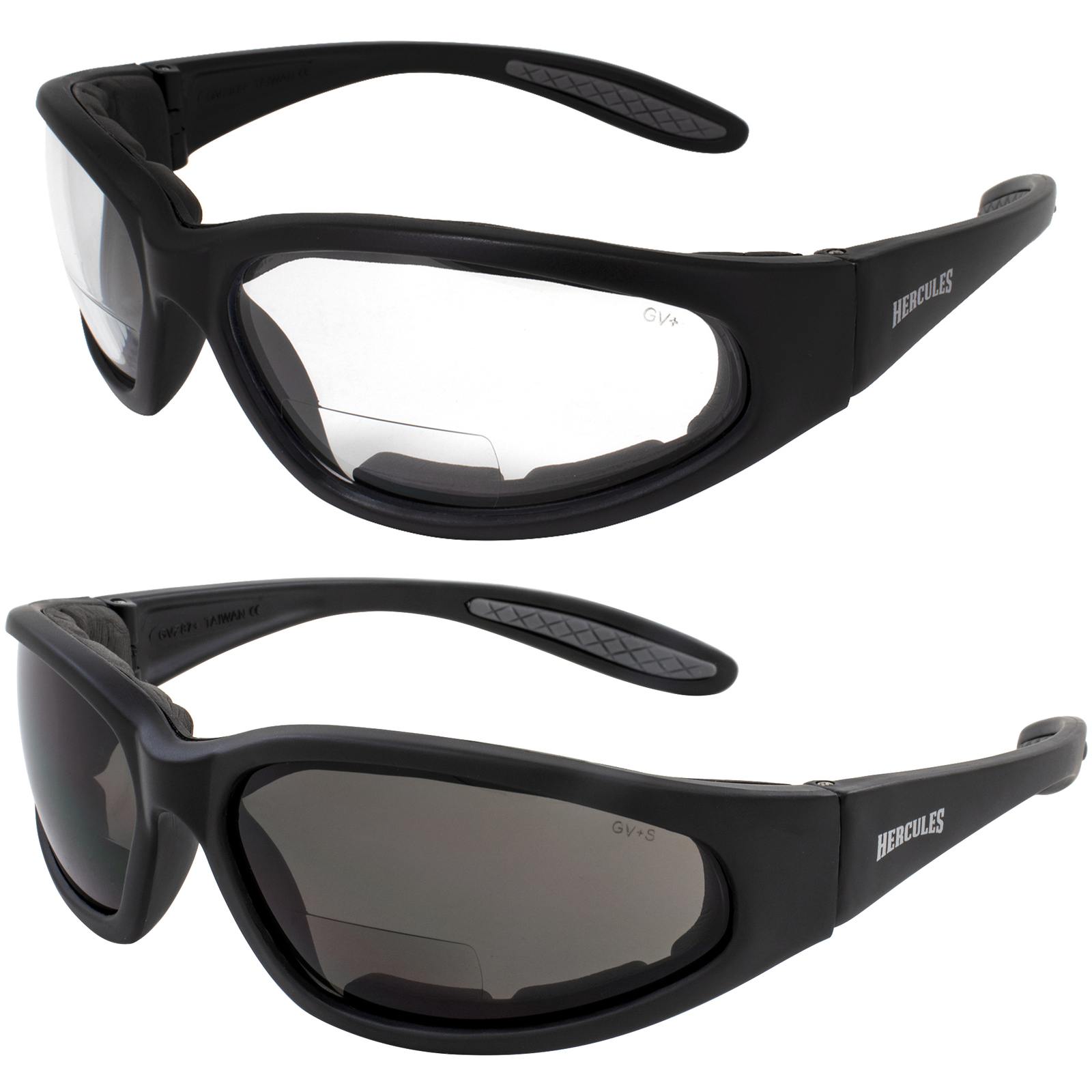 2 1.5 Bifocal Global Vision Hercules Anti-fog Safety Glasses 1 Clear 1 Smoke