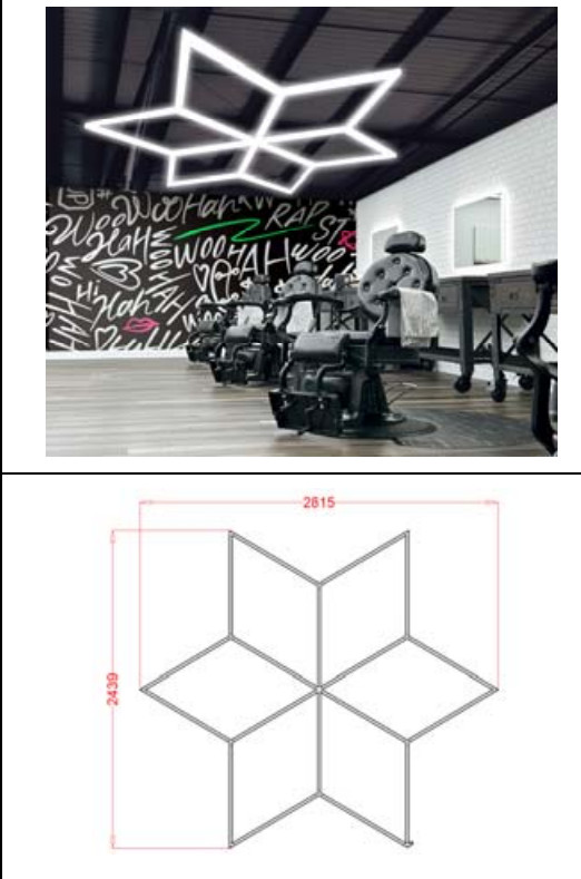 LED Snowflake Light System – Perfect for shops, offices, and studio