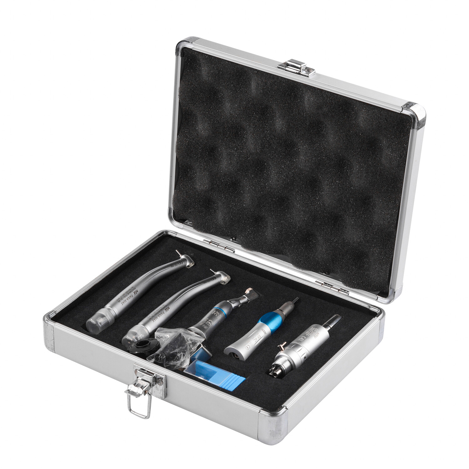 NSK Style Dental High Low Speed Handpiece Kit 4H Push Button with Aluminum Case