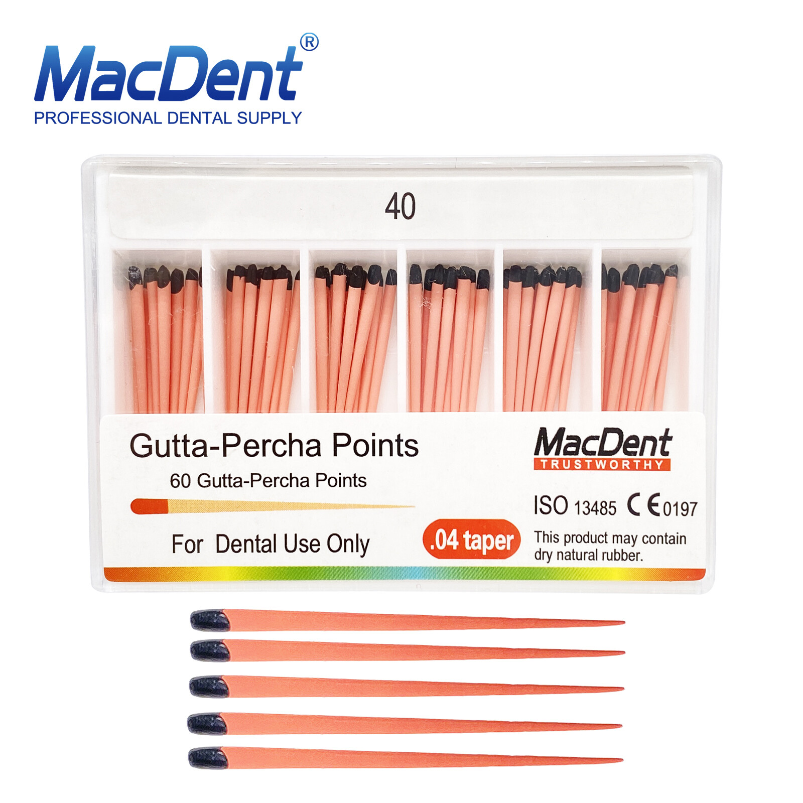 MacDent Dental Gutta Percha Points Endodontic Root Canal Taper 0.02/0.04/0.06