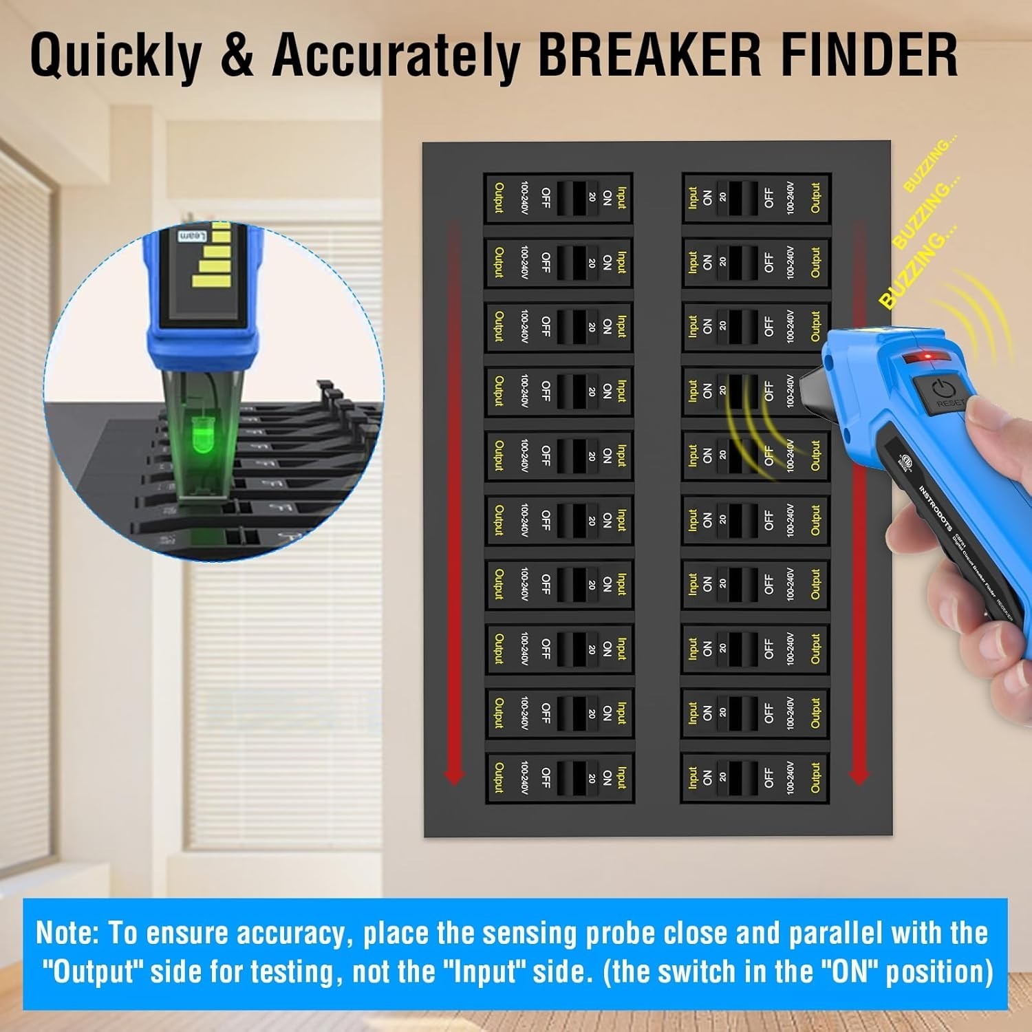 Electrical Circuit Tracer with GFCI Tester for Accurate Breaker Identification