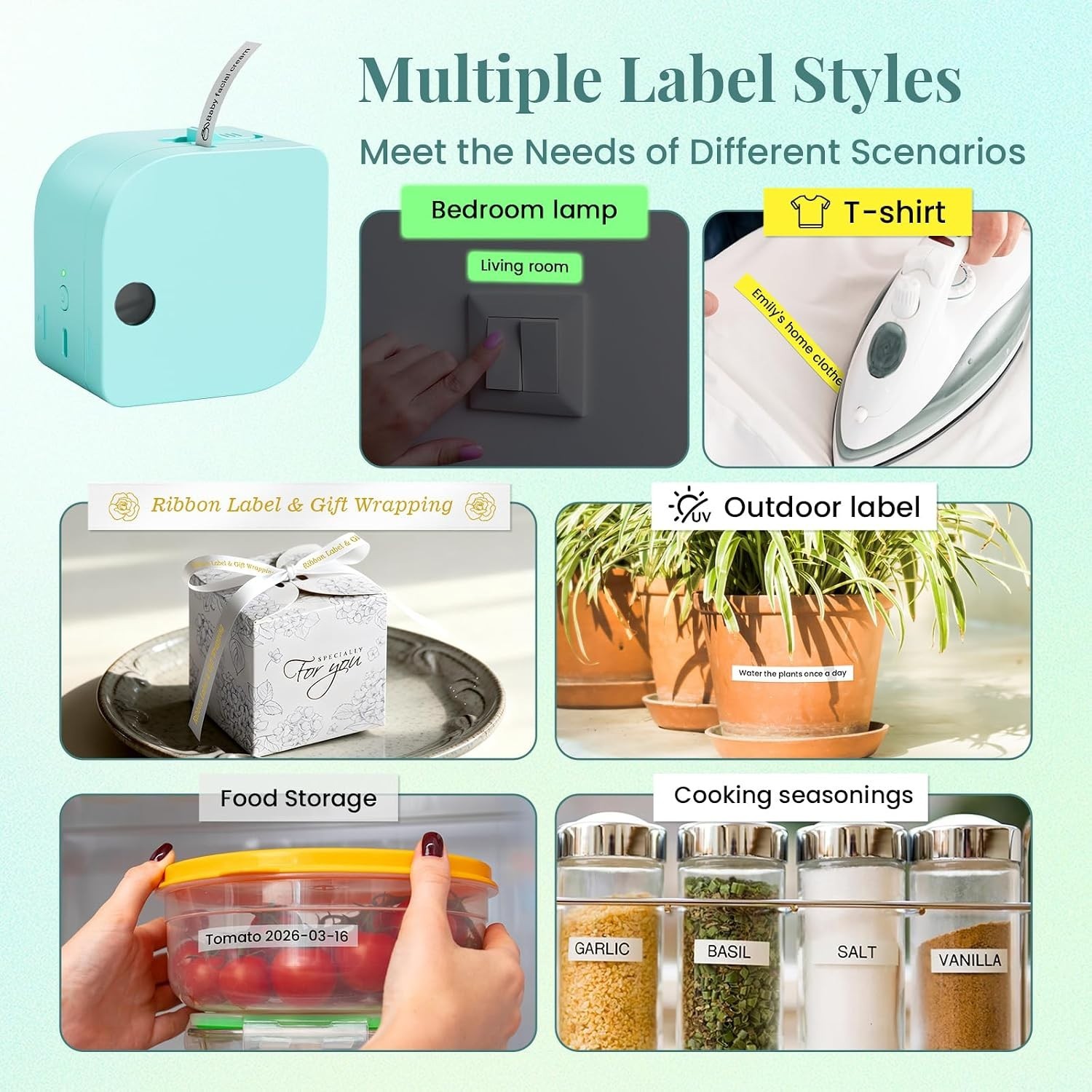 Phomemo Label Maker Machine with Tape, P12 Bluetooth Mini Label Makers Thermal