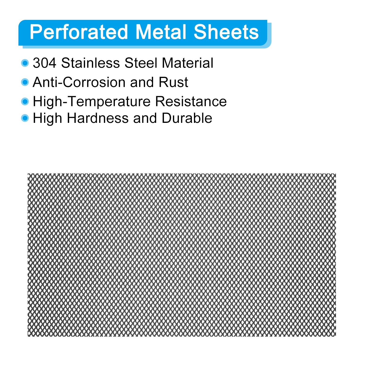 40″L x 13″W Universal Car Grill Mesh, 3x4mm Diamond Hole, Black