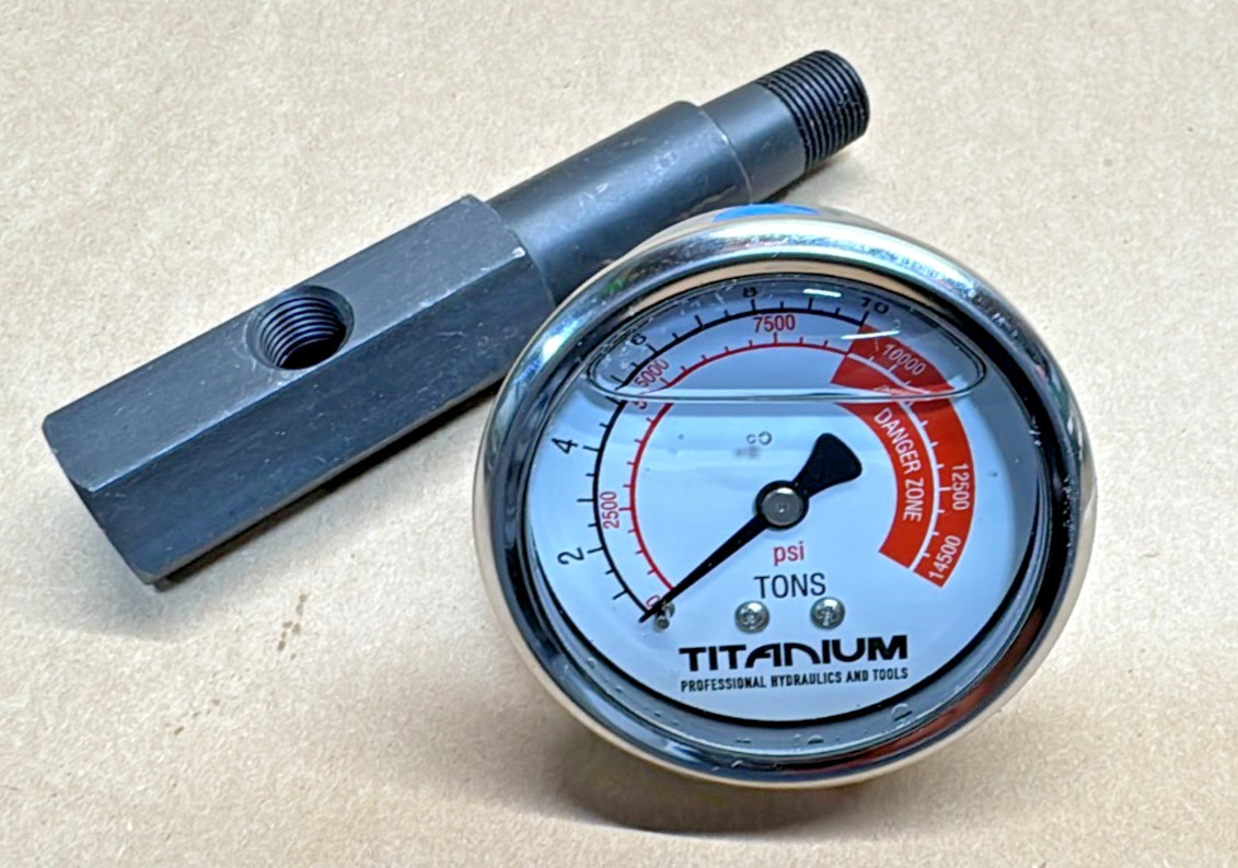 TPH Enerpac GA45GC Style Gauge AND Adaptor UP TO 14000 PSI Gauge CR400 BEST ONE