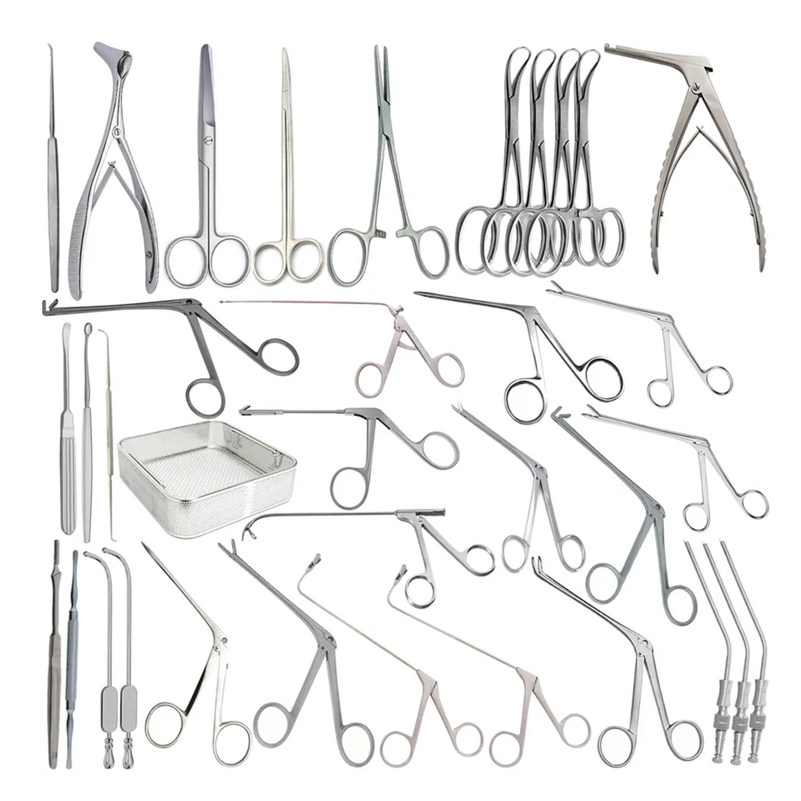 36Pcs Fess Instrument Set Endoscopic Sinus Surgery German Steel ENT Instruments