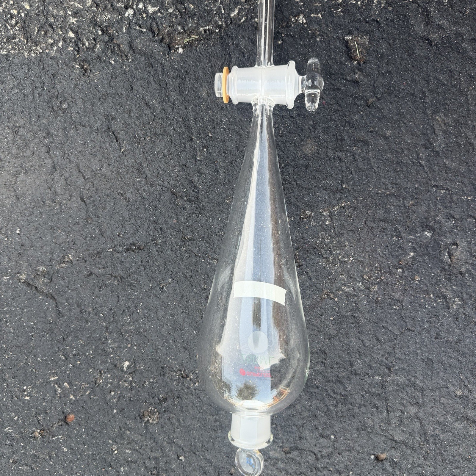 Supelco Analytical 250mL Glass Separatory Funnel w/ Glass Stopcock & #22 Stopper