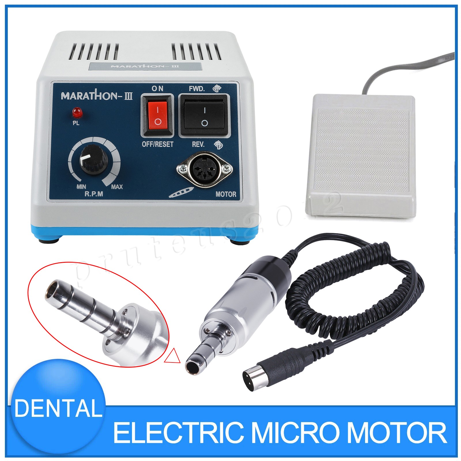 Dental Lab Marathon Electric Micromotor Contra Angle/Straight Handpiece Drill N3