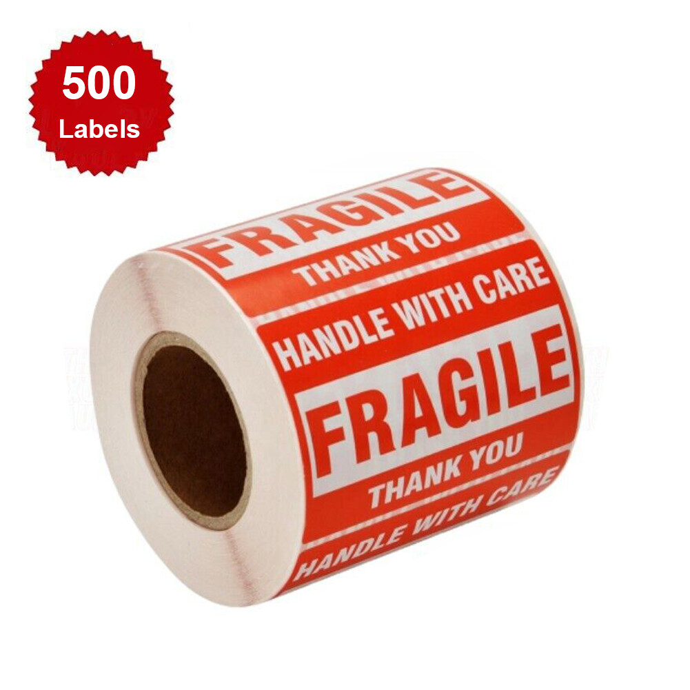 500 Fragile Stickers 2×3 Fragile Label Sticker Handle With Care Mailing – 1 Roll