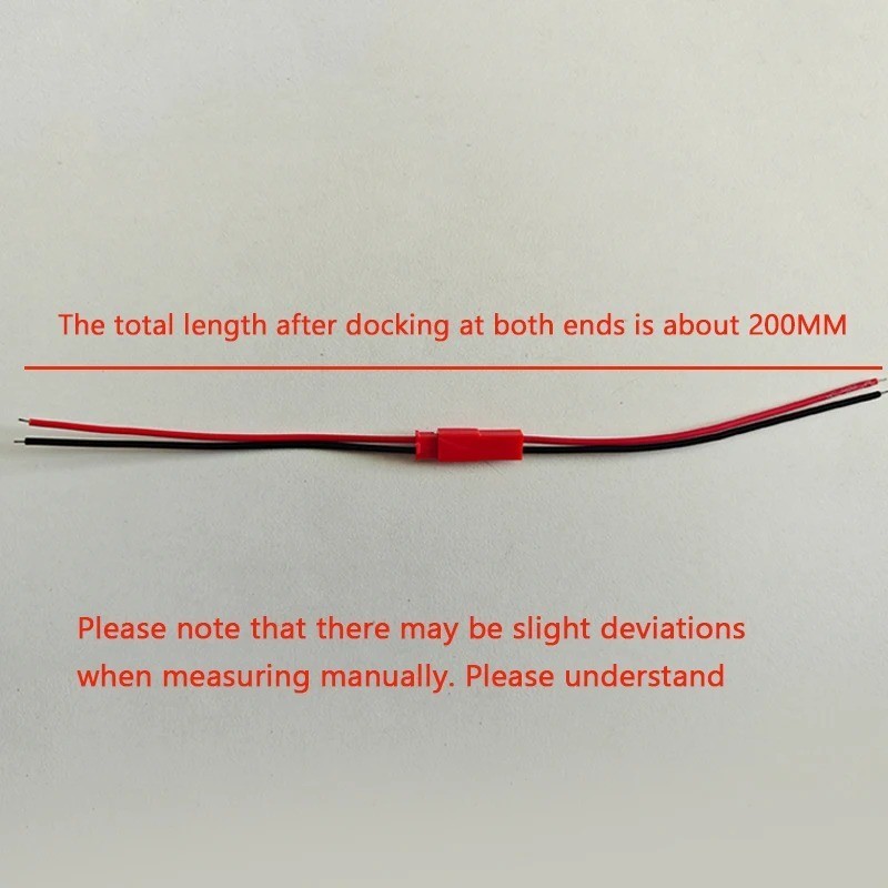 20pcs JST 2-Pin Male & Female Connector Plug Cable Set for DIY Wiring