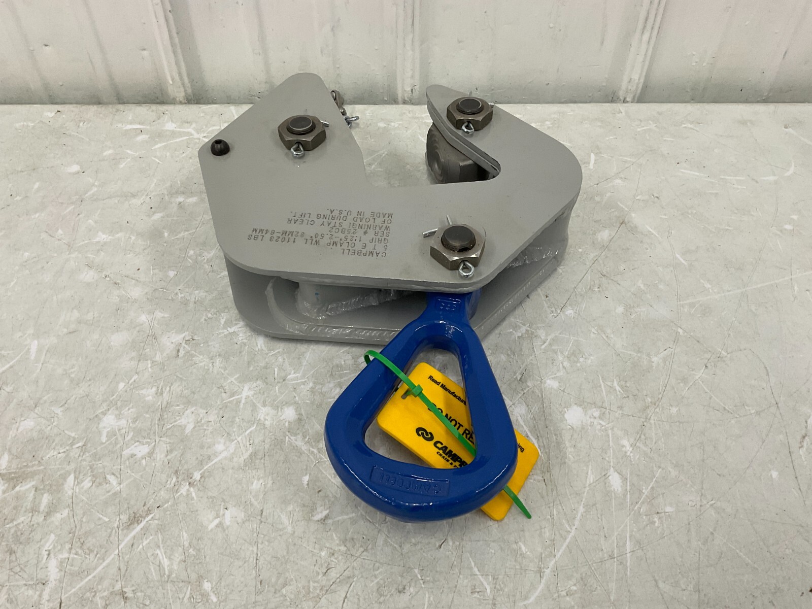 Campbell Chain & Fittings – 6420703 5 ton Locking ”E” Plate Clamp 1-1/4” – 2-1/2