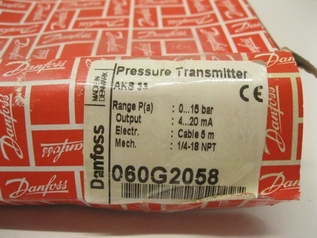Danfoss Pressure Transmitter 060G2058 AKS 33 Made in Denmark New Open Box