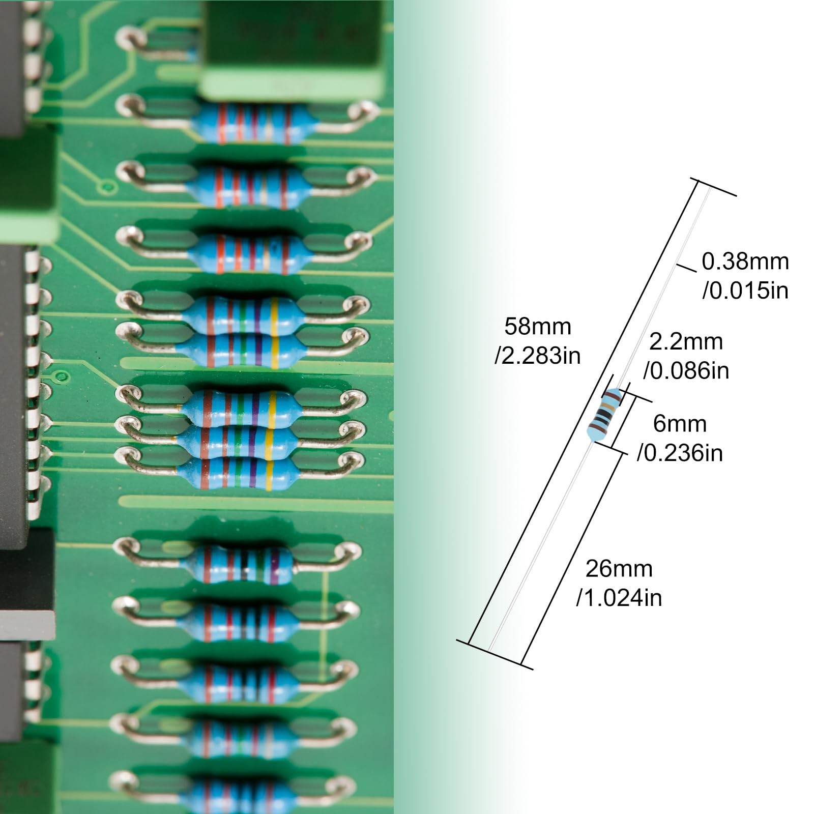 JX-E 1350-Pcs Precision Resistor Kit, 50 Values from 0 Ohm to 5.6M Ohm, 1/4 W