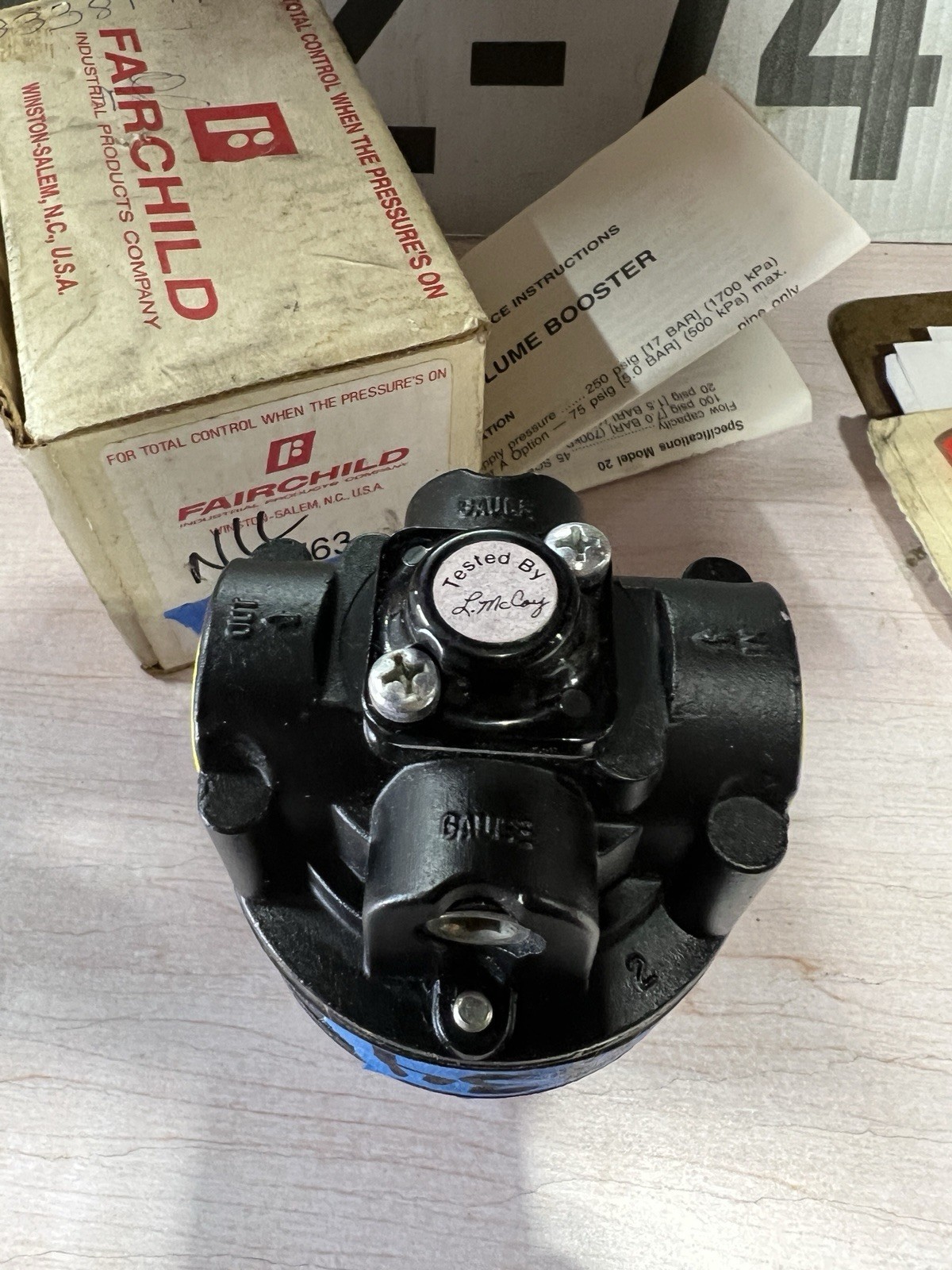 Fairchild Volume Booster Model 20 Cat# 20763 1/2″ 5/8″ high volume 250/150 psi