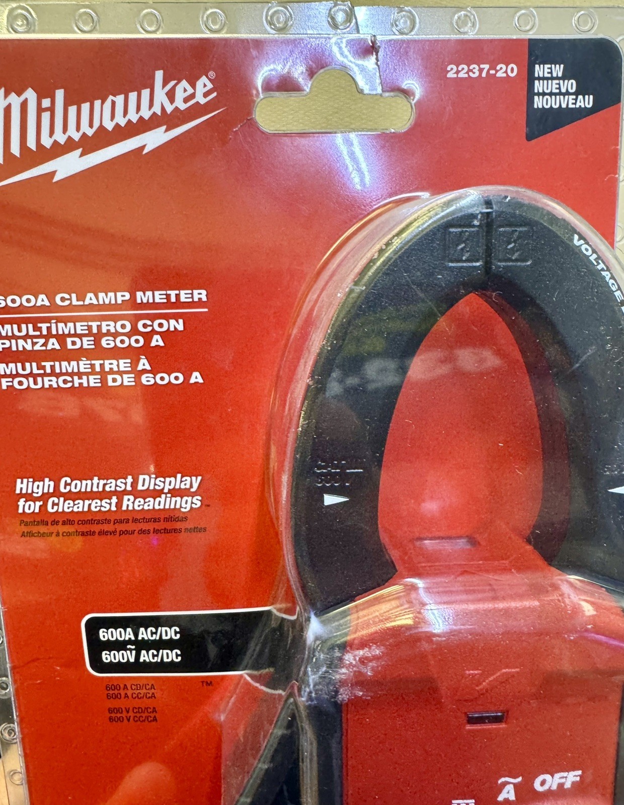 NEW MILWAUKEE 2237-20 600 Amp AC/DC Digital Clamp Meter
