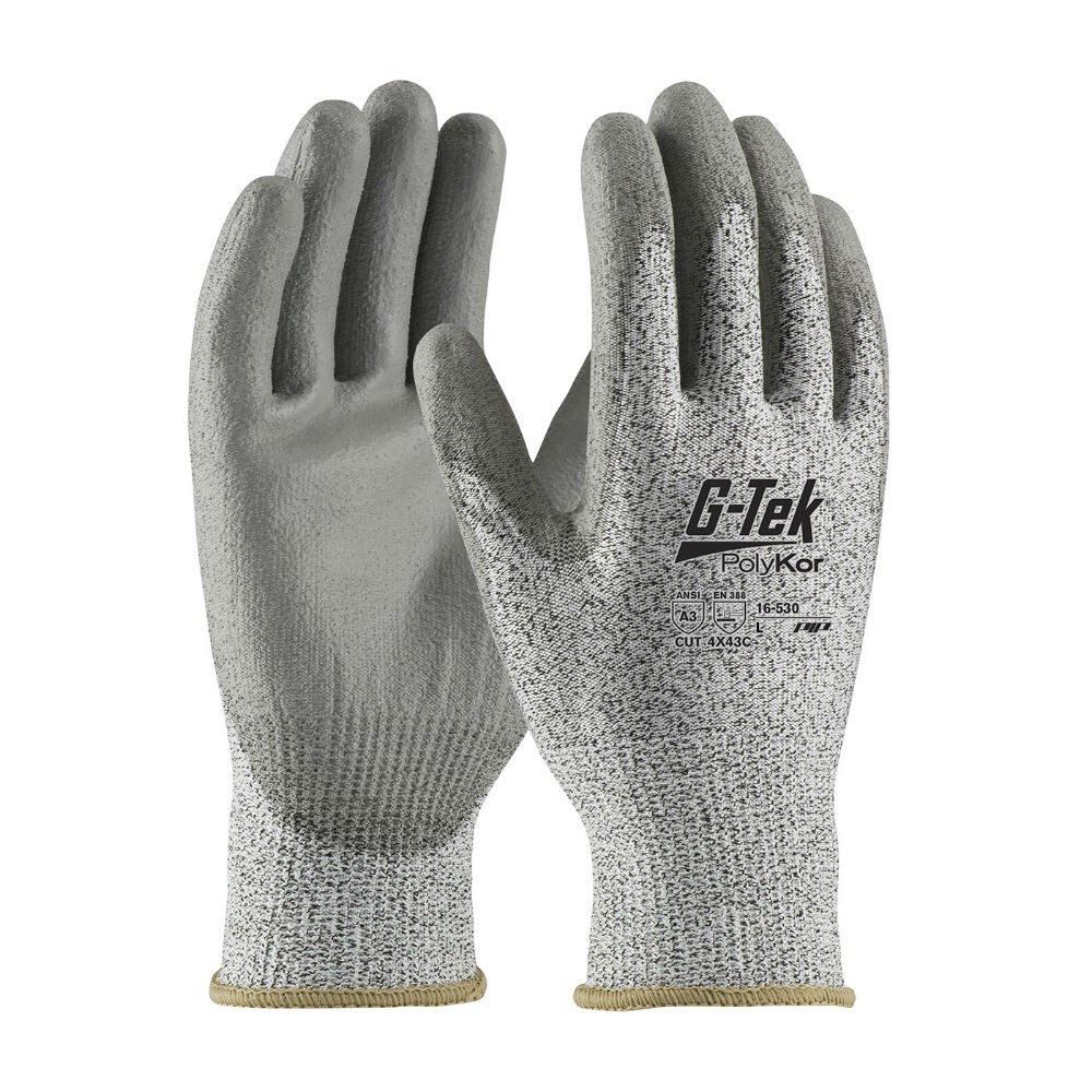 PIP Industrial Products 16-530/L Large Gloves ANSI Cut Level 2, G-Tek PolyKor