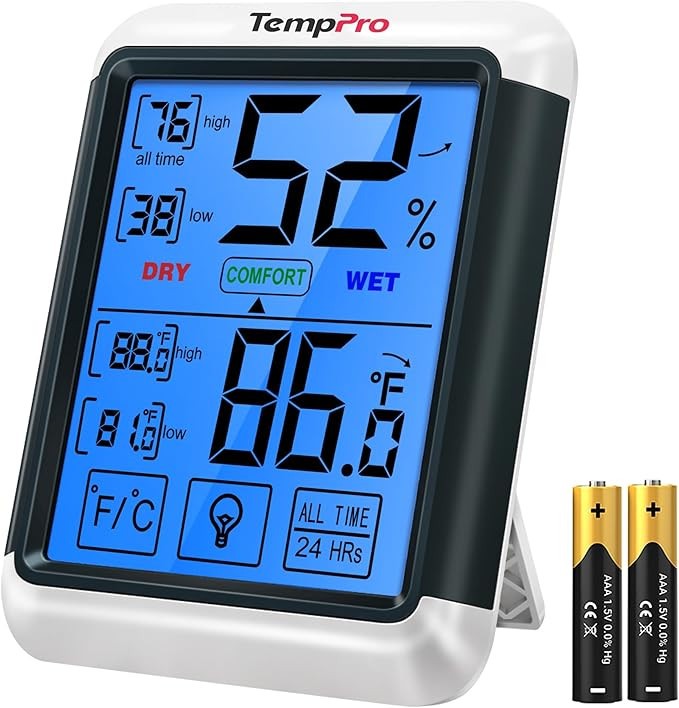1/3/4/5 ThermoPro Digital LCD Touchscreen Humidity Thermometer Indoor Hygrometer
