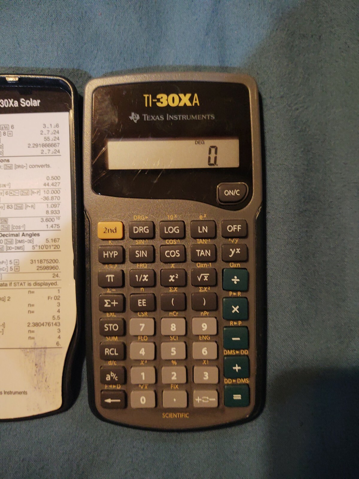 2003 Texas Instruments TI-30Xa Scientific Calculator Solar – Used