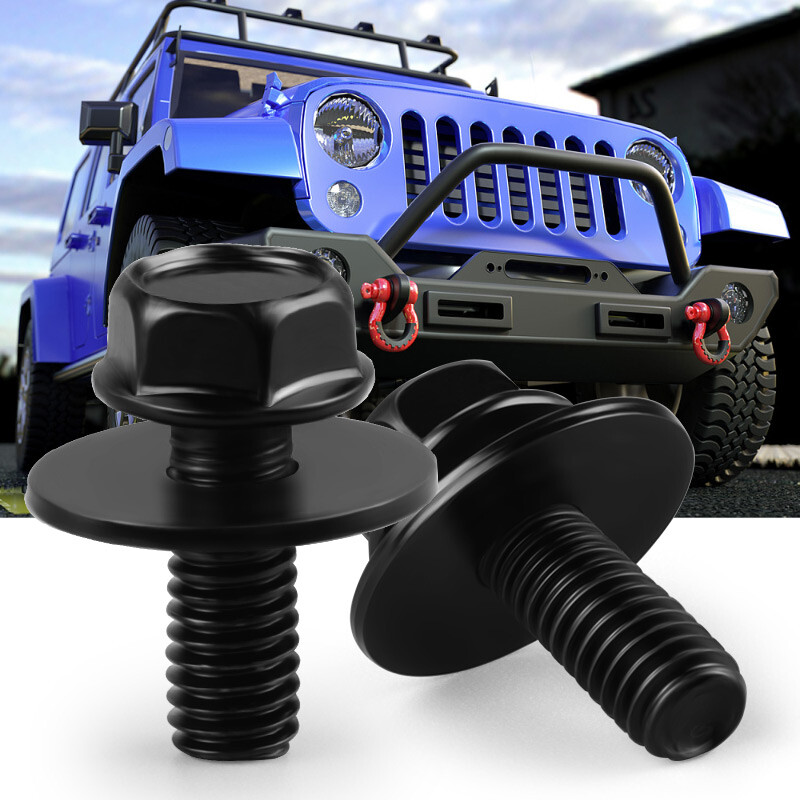 Car Auto Body Bolts Screws Fastener M6-1.0x 16mm Long- 10mm Hex- 17mm Washer USA