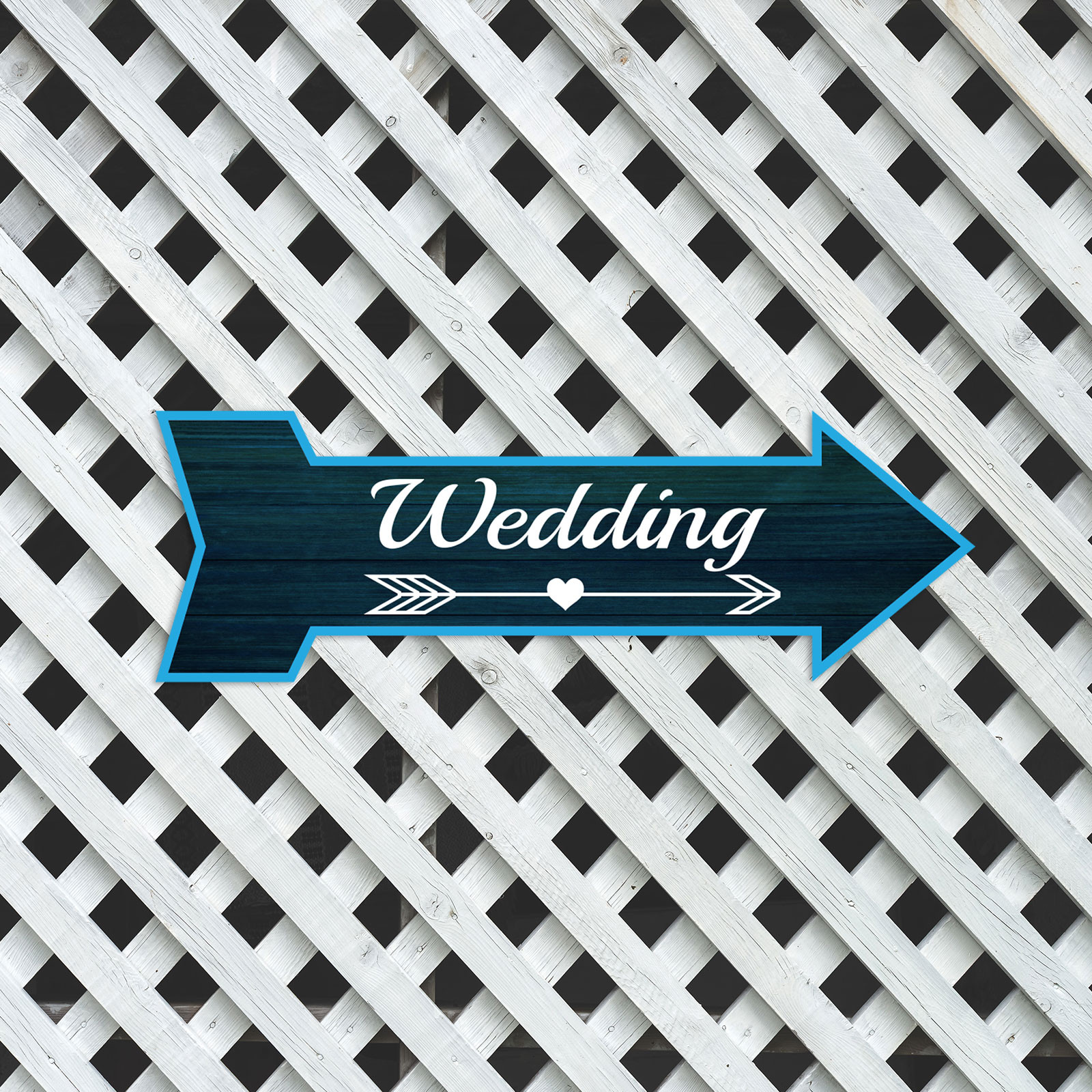 Arrow Shape Wedding 12×4″ Wall or Door Sign | Events & Celebrations Signage