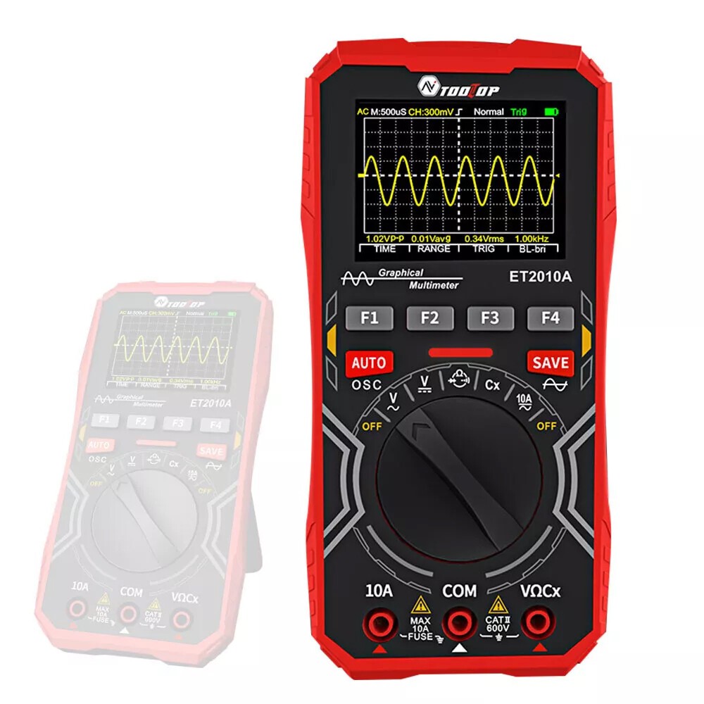 2-in-1 Digital Display Oscilloscope Multimeter Handheld Oscope Meter 1mhz
