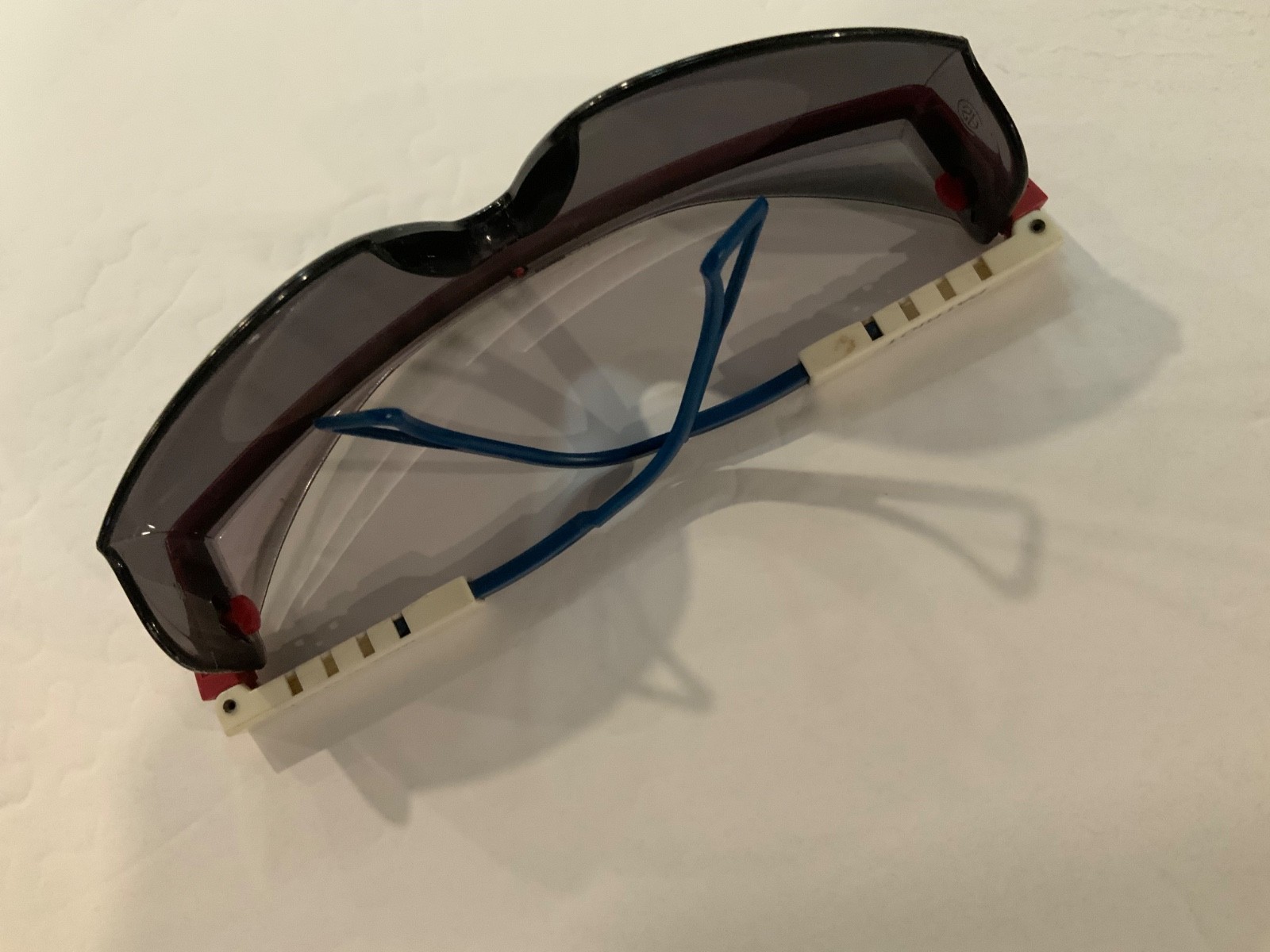 UVEX Astrospec Patriot Frame Dark Lens Safety Glasses Made In USA Z87 VTG