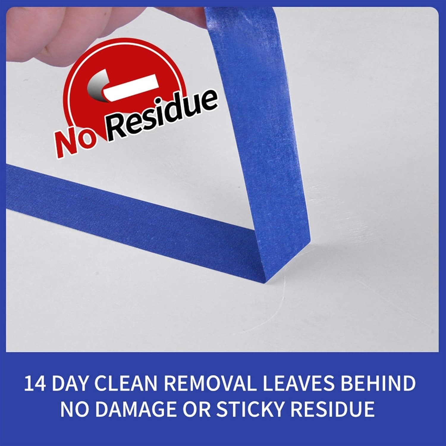Blue Painters Tape Masking Tape Paint for Walls, UV Anti,14 Days Clean Remove