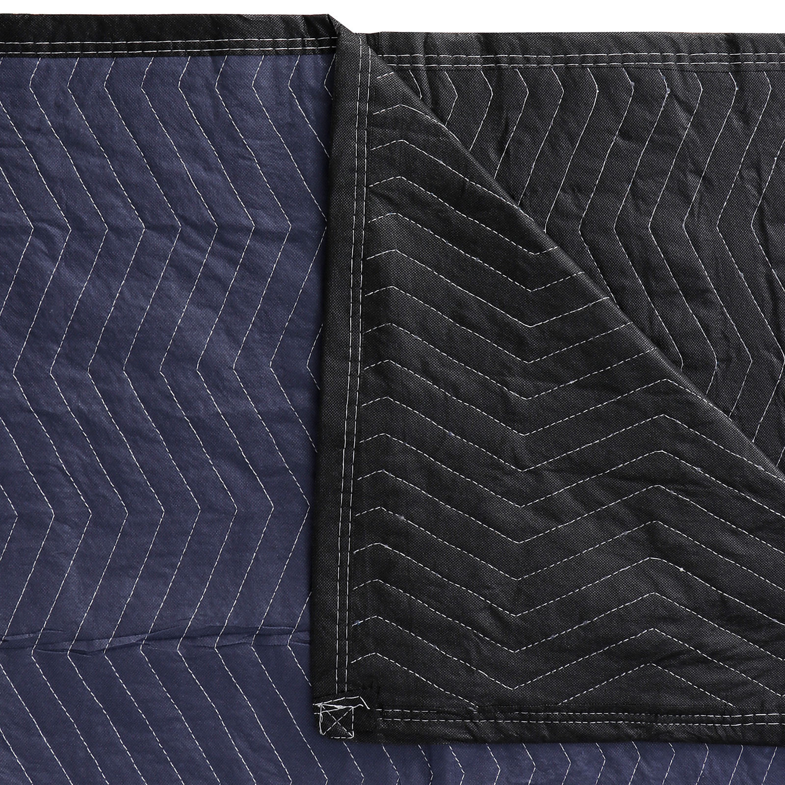 48 Moving Blankets 80″x72″ Protective Shipping Packing Pads Furniture Blue/Black