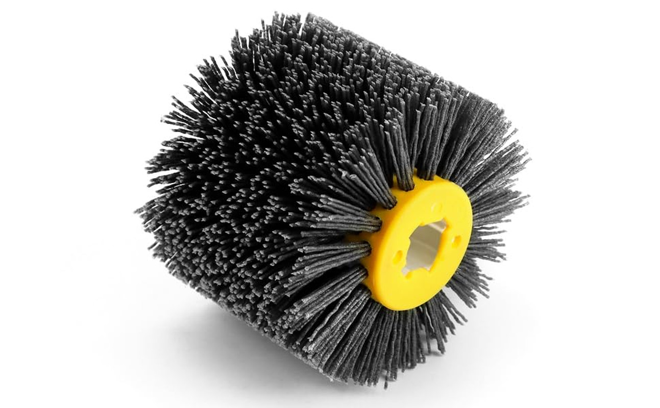 Nylon Wheel Brush 80 Grit Abrasive Drawing Wheel 120x100x19mm Burnishing
