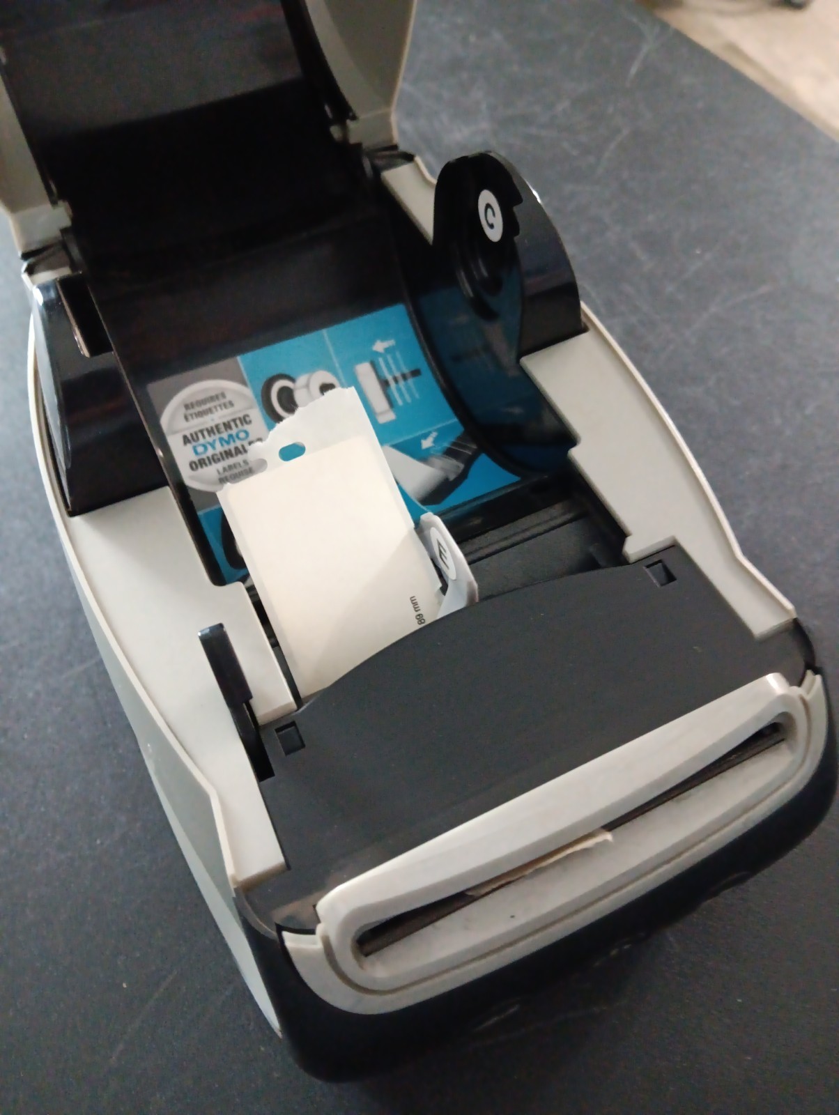 DYMO LabelWriter 550 Turbo Black Silver Thermal Label Printer w/On Power Chord