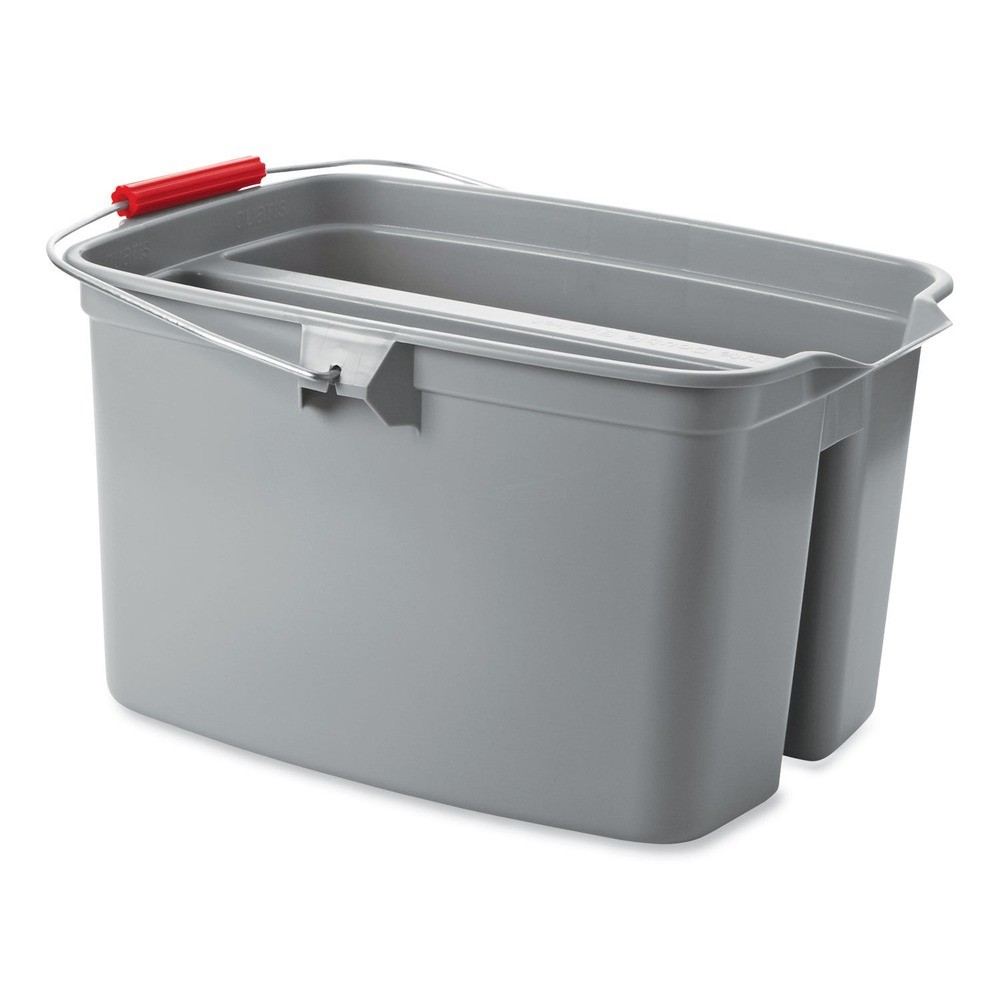 Rubbermaid Commercial 2617GRA 17 qt. Plastic Double Utility Pail – Gray New