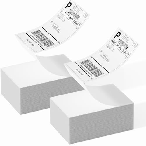1000 Fanfold 4″x6″ Direct Thermal Shipping Labels – 500 Labels/Stack for UPS USP