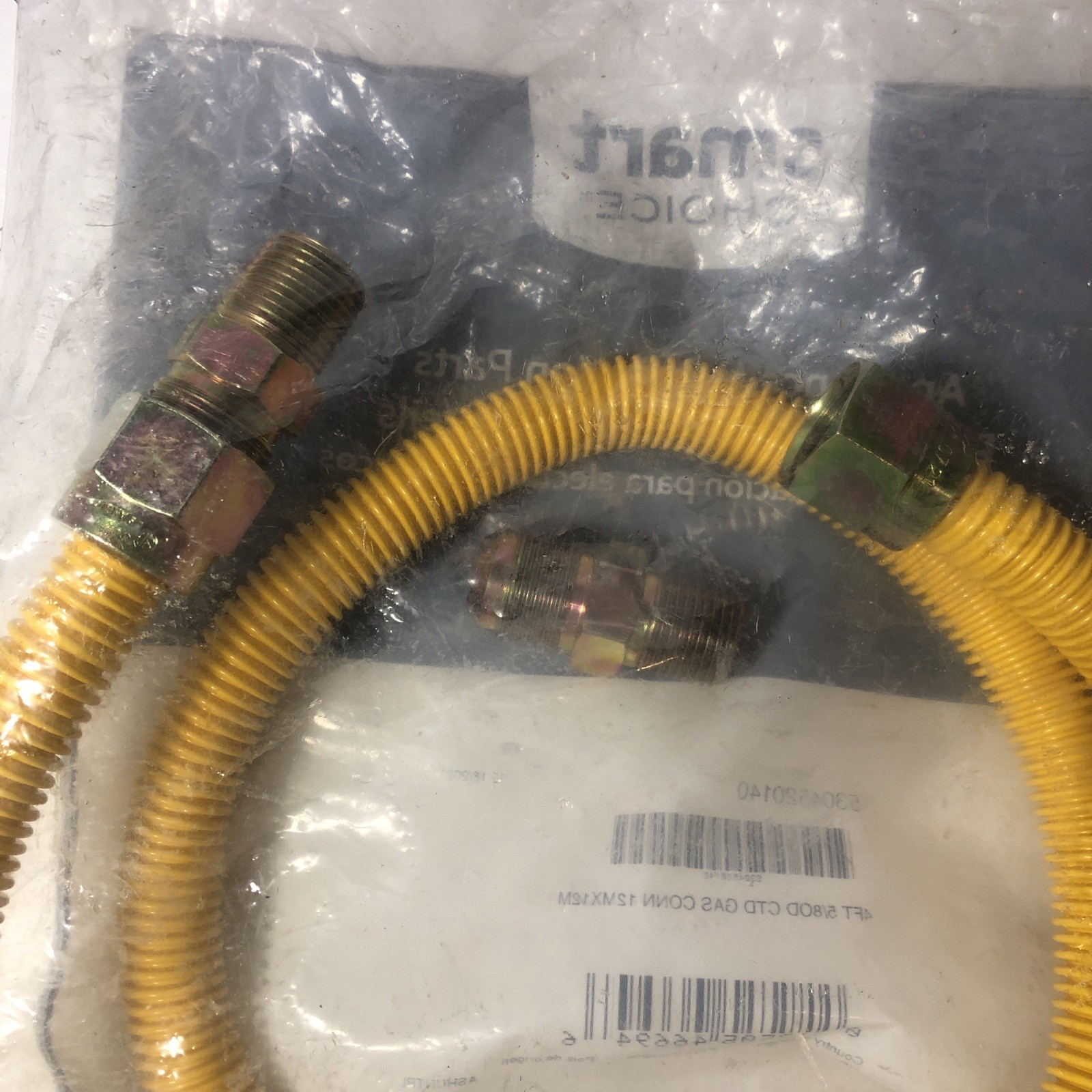 Smart Choice Eastman Steel-flex Gas Connector 30YE505048 4ft 5/8OD CTD 12x12m