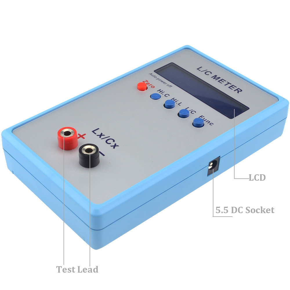 LC200A L/C Meter Inductance Capacitance Digital Bridge LCR Table Blue Meter