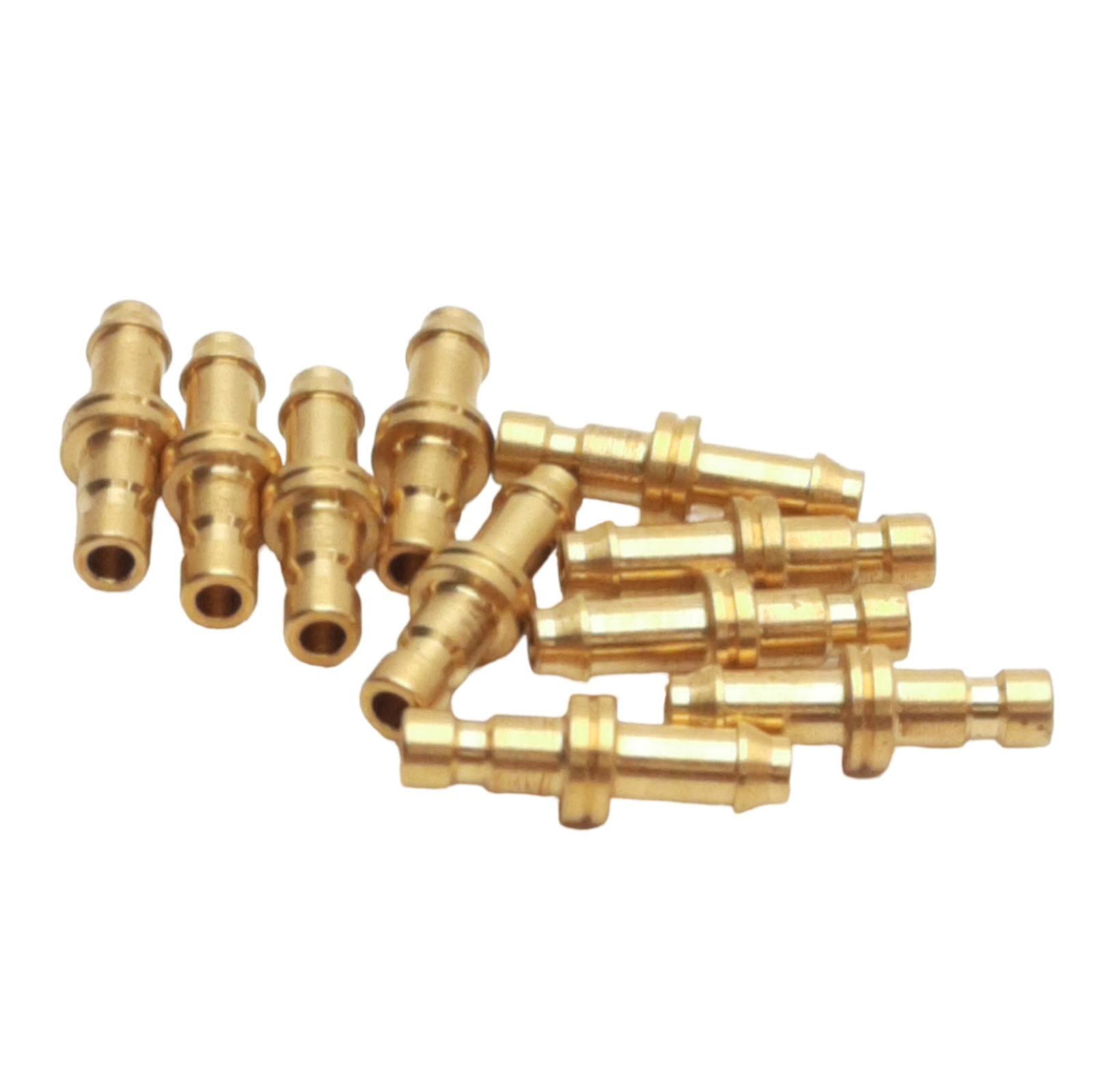 Lot of 10 Parker 02SFTF02MXX Rectus Straight Plug Hose Barbs, 2mm (5/64in)