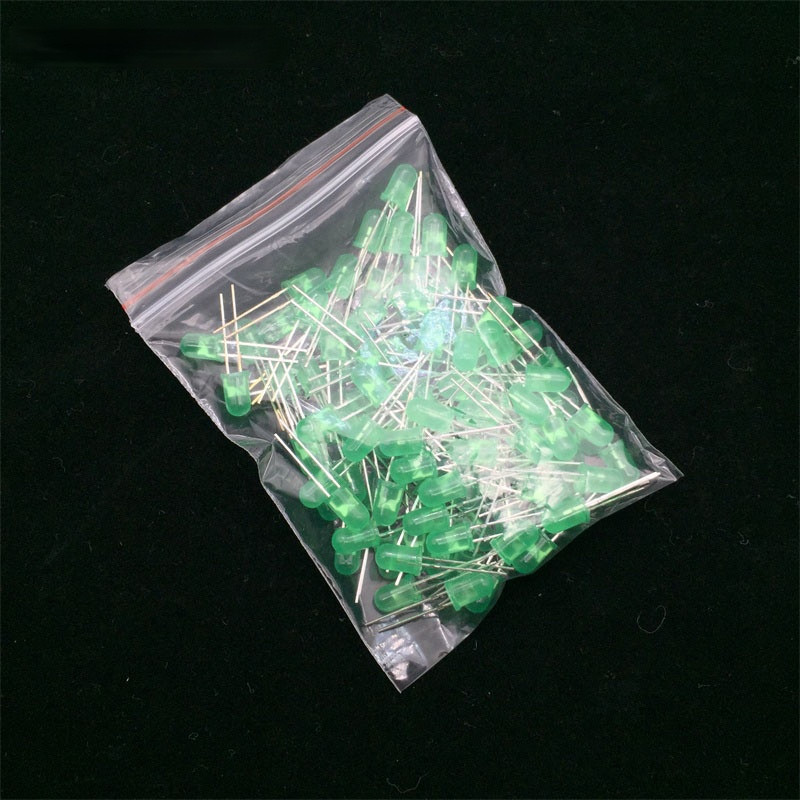 100pcs 5mm LED Diode Kit White Green Red Blue Yellow Orange Pink Purple Warm