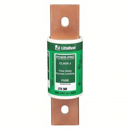 Littlefuse JTD : 300 A, 600V AC, 3-3/8 in L x 7-1/8 in dia Fuse Size, Blade Body