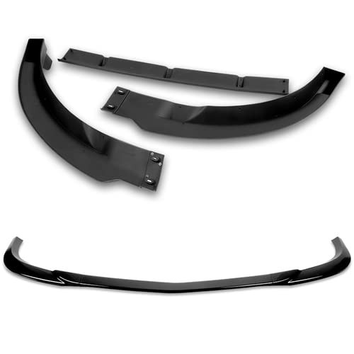 3Pcs Bumper Lip Spoiler Splitter for W204 C-Class Sport 2011-14 Painted Black