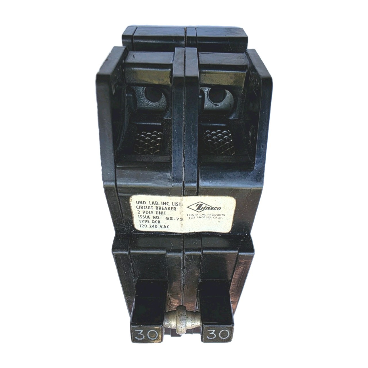 Zinsco QCB230 Circuit Breaker 2 Pole 30 Amp 120/240V QCB 2P 30A Thin Type